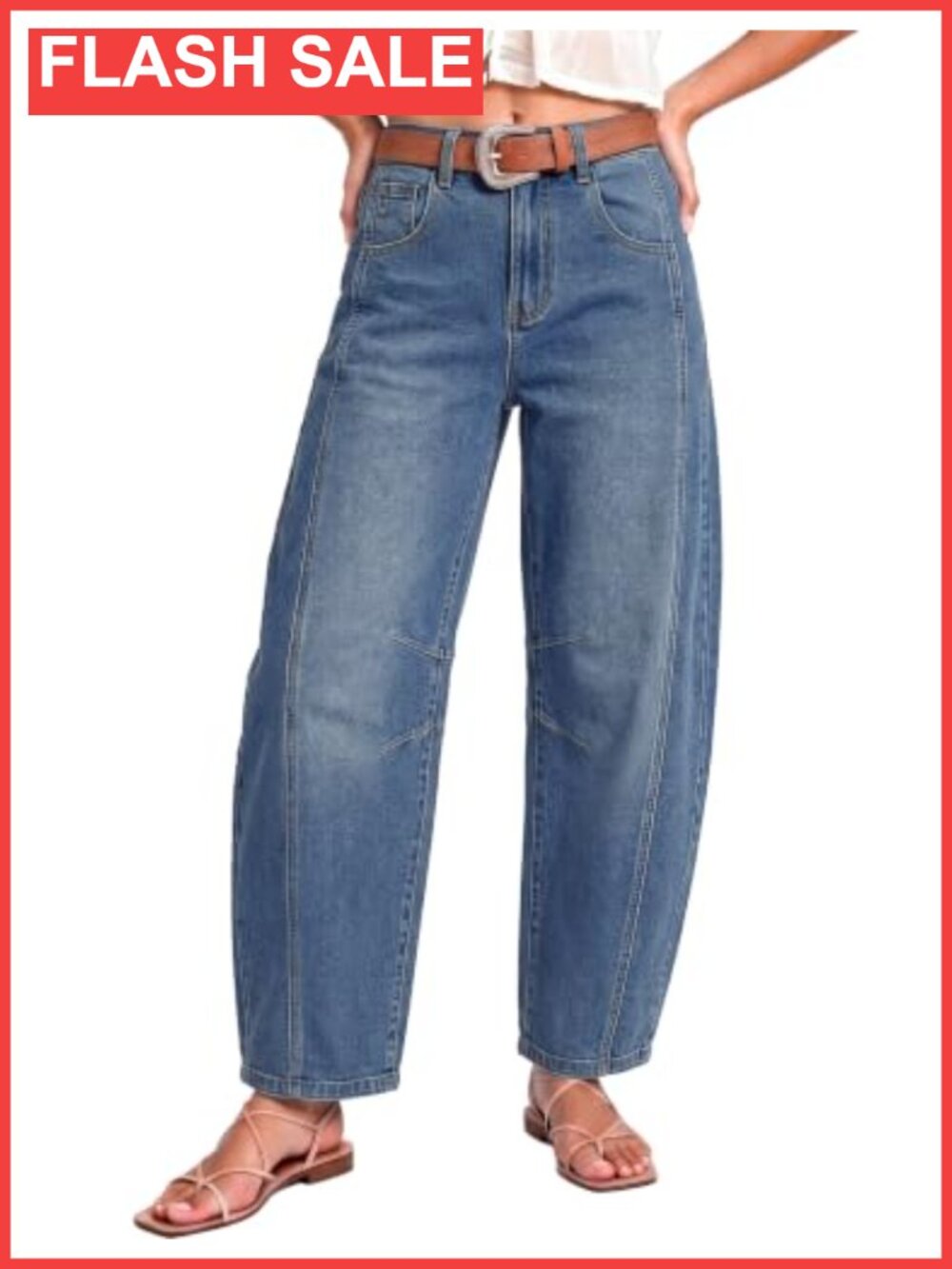 Barrel Jeans High Waisted Wide Leg Baggy Denim Pants